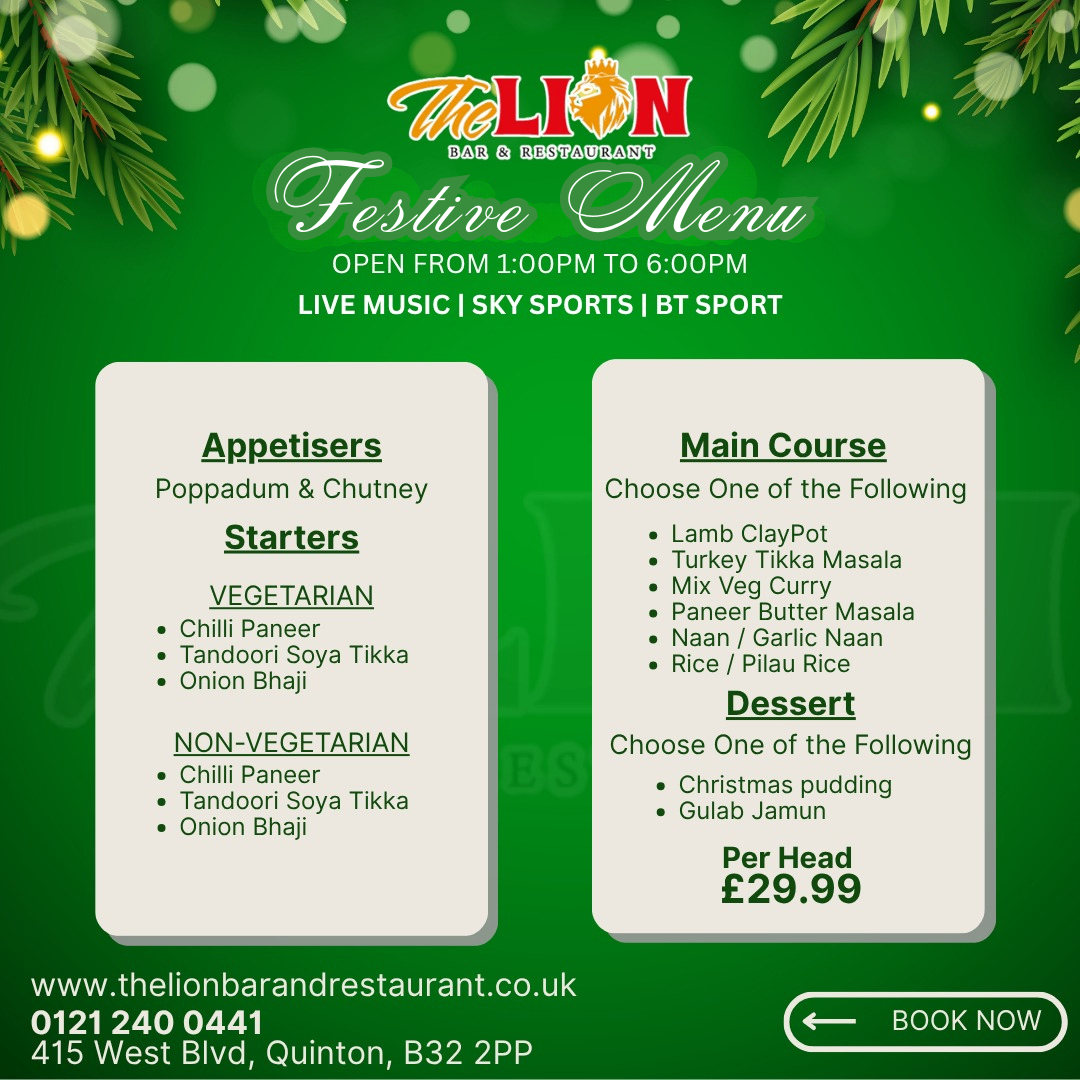 The Lion Restaurant-Home-Best Indian Takeaway At Birmingham.